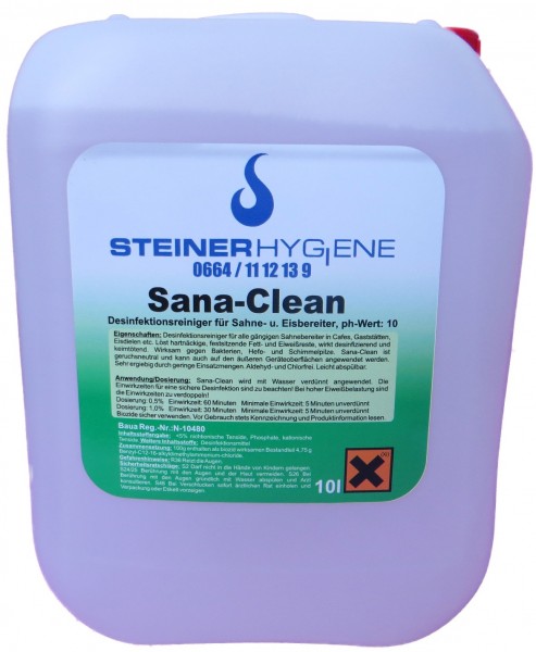 Sana-Clean Desinfektion für Sahne- und Eismaschinen